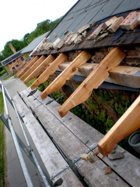 Sparrenkopfsanierung und teilweises Ersetzen der Dachsparren- Kartoffelhalle Vorderbollhagen 2