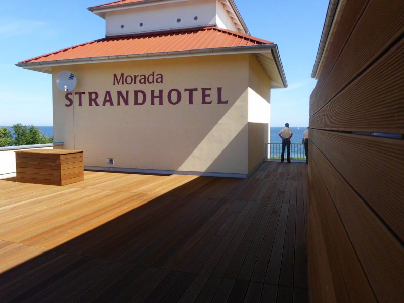 Moradastrandhotel Terrasse aus Holz - Balkon
